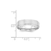 14K White Gold Standard Comfort Fit Fancy Band